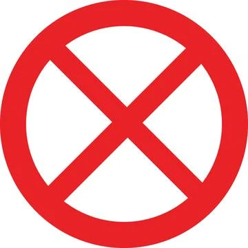No Entry Circular Red Sign Stock Illustration