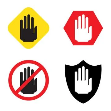 No entry hand sign Illustrazione stock