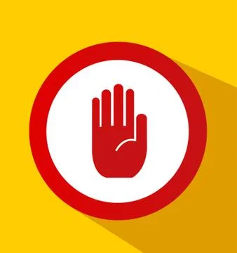 No entry hand sign Stock Illustration