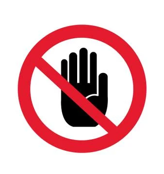 No entry hand sign Stock Illustration