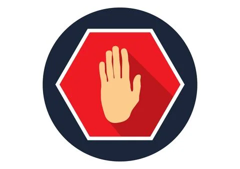 No entry hand vector icon in trendy flat style Stock-Illustration