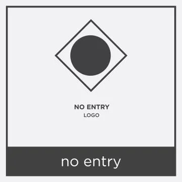 No entry icon isolated on white background Free Stock Illustration