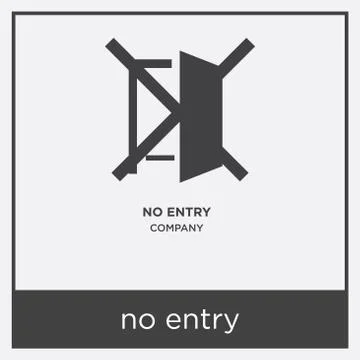 No entry icon isolated on white background Free Stock Illustration