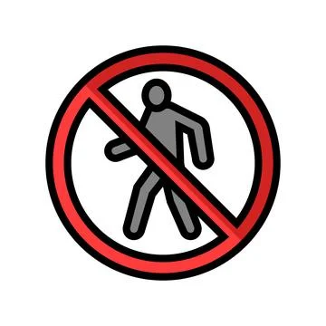 No entry information color icon vector illustration 스톡 일러스트