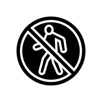 No entry information glyph icon vector illustration Stock Illustration