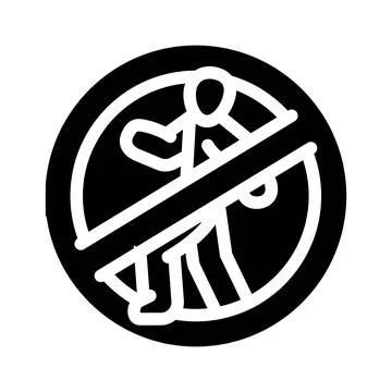 No entry information glyph icon vector illustration 스톡 일러스트
