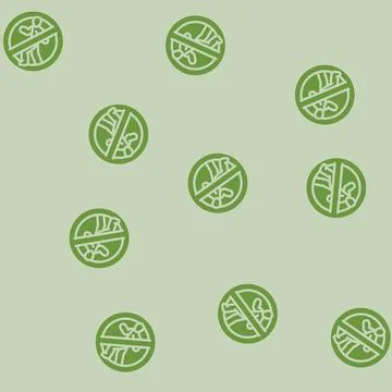 No entry information glyph vector seamless pattern Stock Illustration