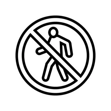 No entry information line icon vector illustration 스톡 일러스트