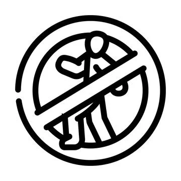 No entry information line icon vector illustration Stock Illustration