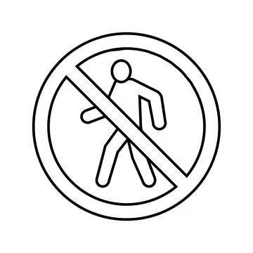 No entry information line icon vector illustration Stock Illustration