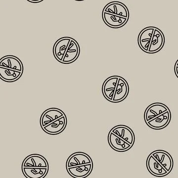No entry information line seamless pattern Stock Illustration