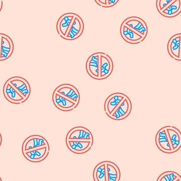 No entry information vector seamless pattern Illustrazione stock