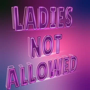 No entry for ladies Stock Illustration