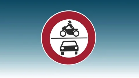No entry for motor vehicles Video stock 71267997