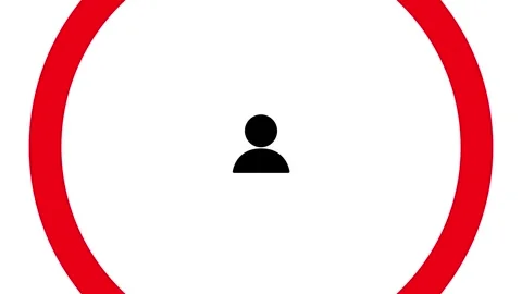 No entry no access prohibited user sign icon animation on light background. Video stock 347400587
