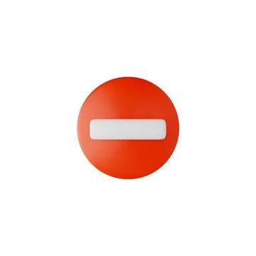 No entry or Do not enter 3D vector, Not allowed icon, forbidden road Stop sign 스톡 일러스트