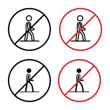 No entry permitted indicating restricted access beyond this point Stock Illustration