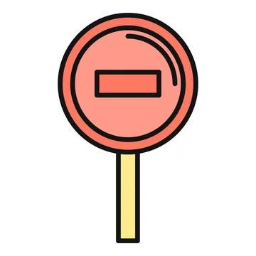 No entry red sign warning restricted access icon Stock Illustration