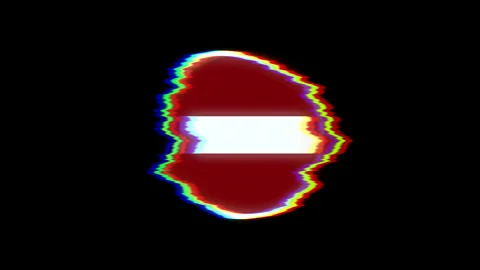 No Entry road sign with digital glitch effect Video stock 137310229