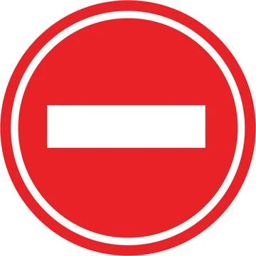 No Entry Road Sign Stock Illustration