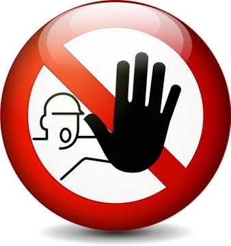 No entry round sign Stock Illustration