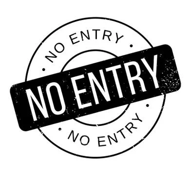 No Entry rubber stamp Stock Illustration