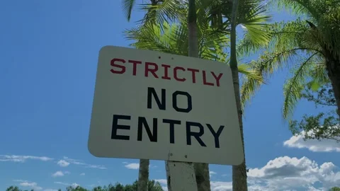 NO ENTRY SIGN - 4K Stock Footage 146112834