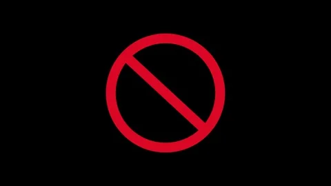 No entry sign animation video Stock Footage 330498591