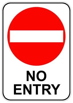 No entry sign with clipping path Stock Illustration