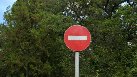 No entry sign. Video stock 97384926