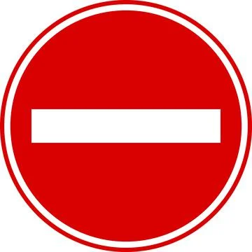 No entry sign. Stock Illustration