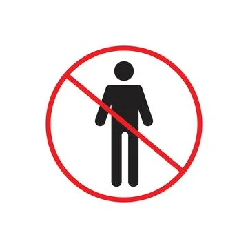 No entry sign indicating restricted access to unauthorized individuals Stock Illustration