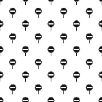 No entry sign pattern vector Stock Illustration