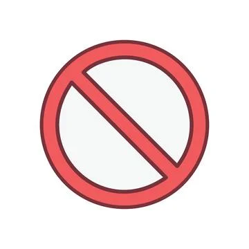No entry sign. Red circle with a diagonal line, symbolizing prohibition, re.. Stock Illustration