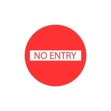No entry sign. Vector illustration, flat design. Illustrazione stock