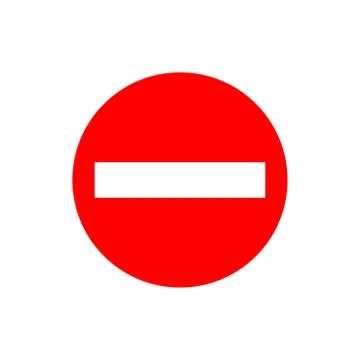 No entry sign. Vector illustration, flat design on white background. eps10 Stock Illustration