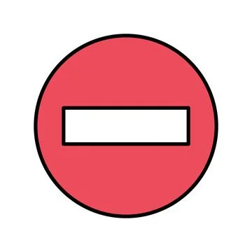 No entry sign vector illustration 스톡 일러스트
