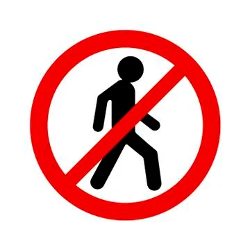 No entry sign on white background. Vector illustration in trendy flat style. EPS Stock Illustration