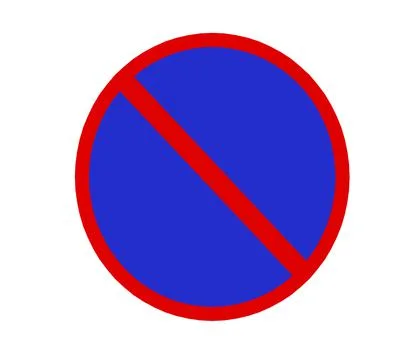 No entry sign with white background. Stock Illustration