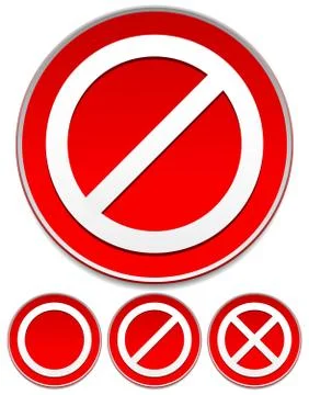 No entry, stop, forbidding concept signs Stock Illustration