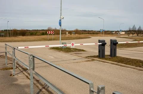 No entry, STOP, security cameras auto prohibition Stock Photos