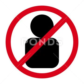 No entry vector icon, people prohibited vector illustration, forbidden ...