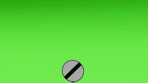 No Entry Vehicle Restriction Sign Icon Green Screen 動画素材 346442775