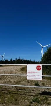 No Entry - Windmills. Stock Photos