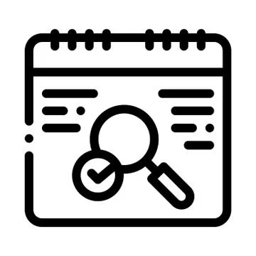 No error detection icon vector outline illustration イラスト素材