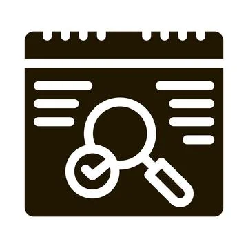 No error detection icon Vector Glyph Illustration Stock Illustration