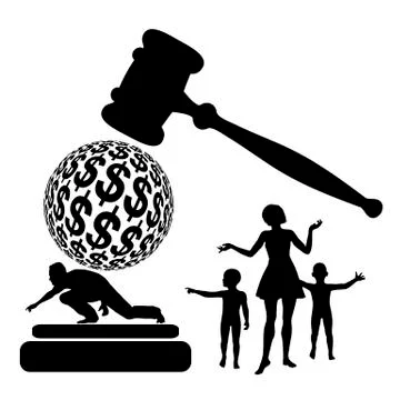 No Escape from Alimony Illustrazione stock