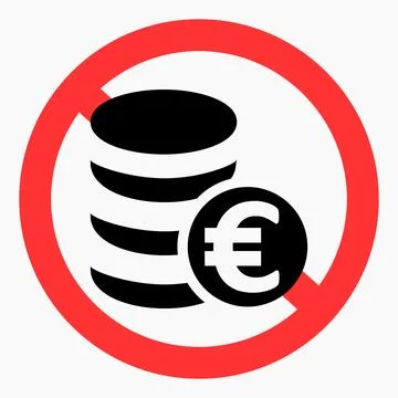 No euro icon. Stock Illustration