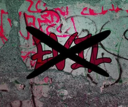 No evil graffiti Stock Illustration