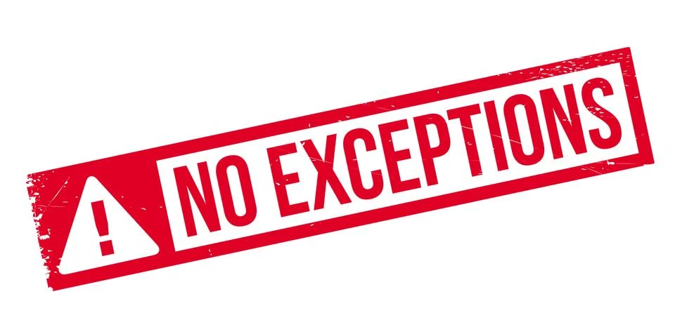 No Exceptions rubber stamp Stock Illustration
